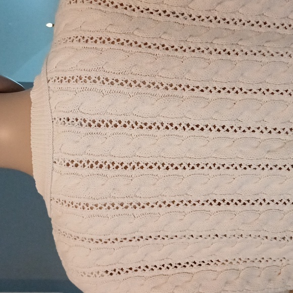 🔥🔥🔥Christie & Jill vintage cableknit V-neck cream cardigan M - Picture 7 of 14